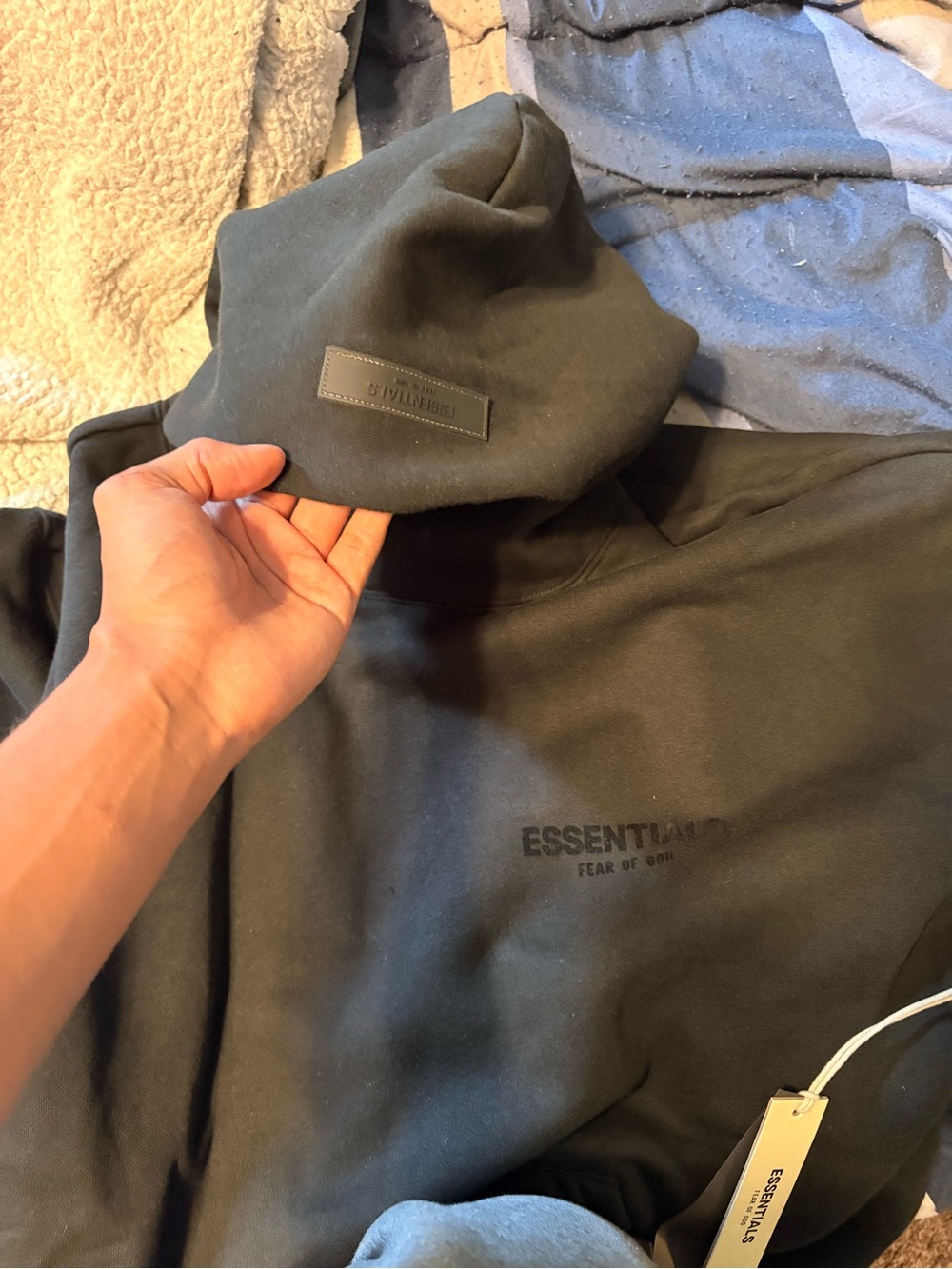 Fear of God ESSENTIALS Black Pullover Hoodie